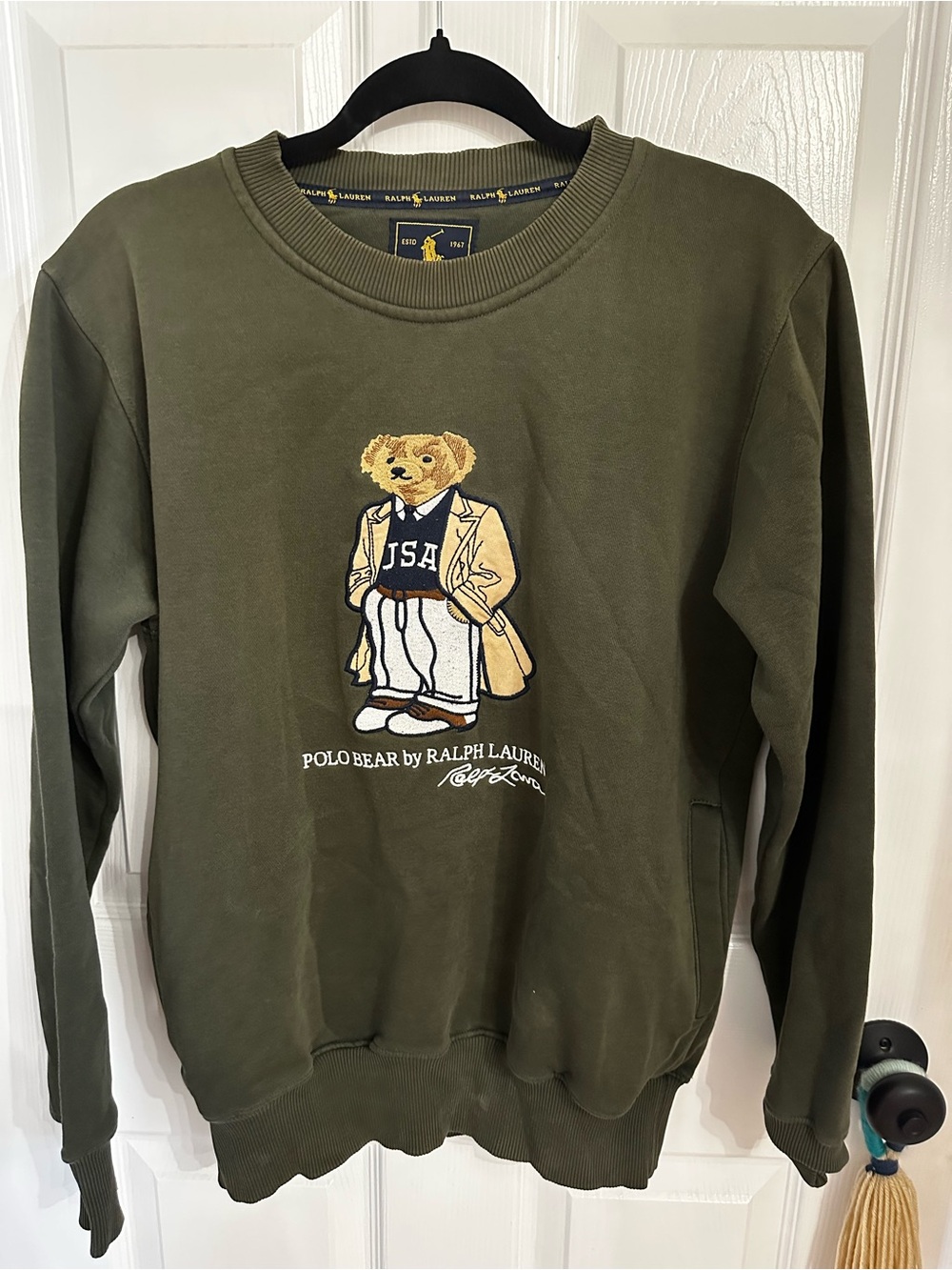 Ralph Lauren | Polo Bear Crewneck Sweatshirt | Olive Green